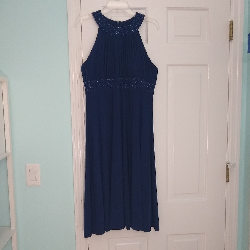 👗Navy blue formal dress.👗